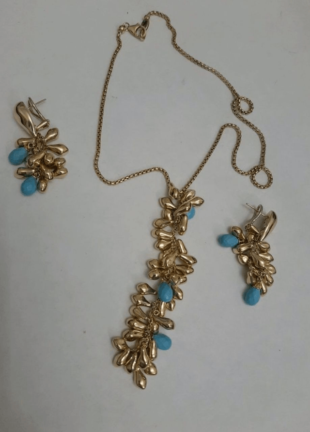 Gold set with Turquoise