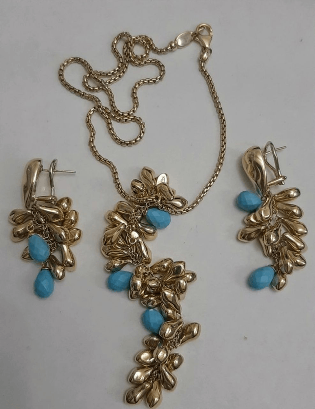 Gold set with Turquoise