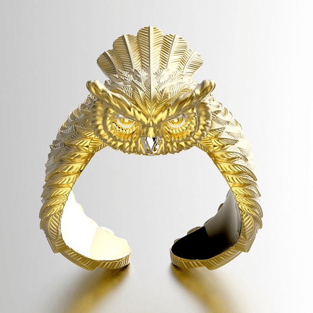 Ring Gold Owl